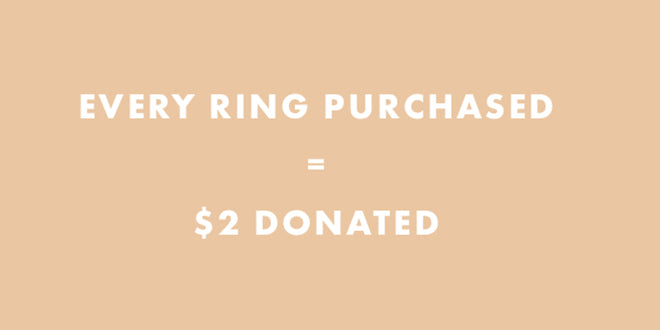Every ring purchased equals $2 donated to save our corals